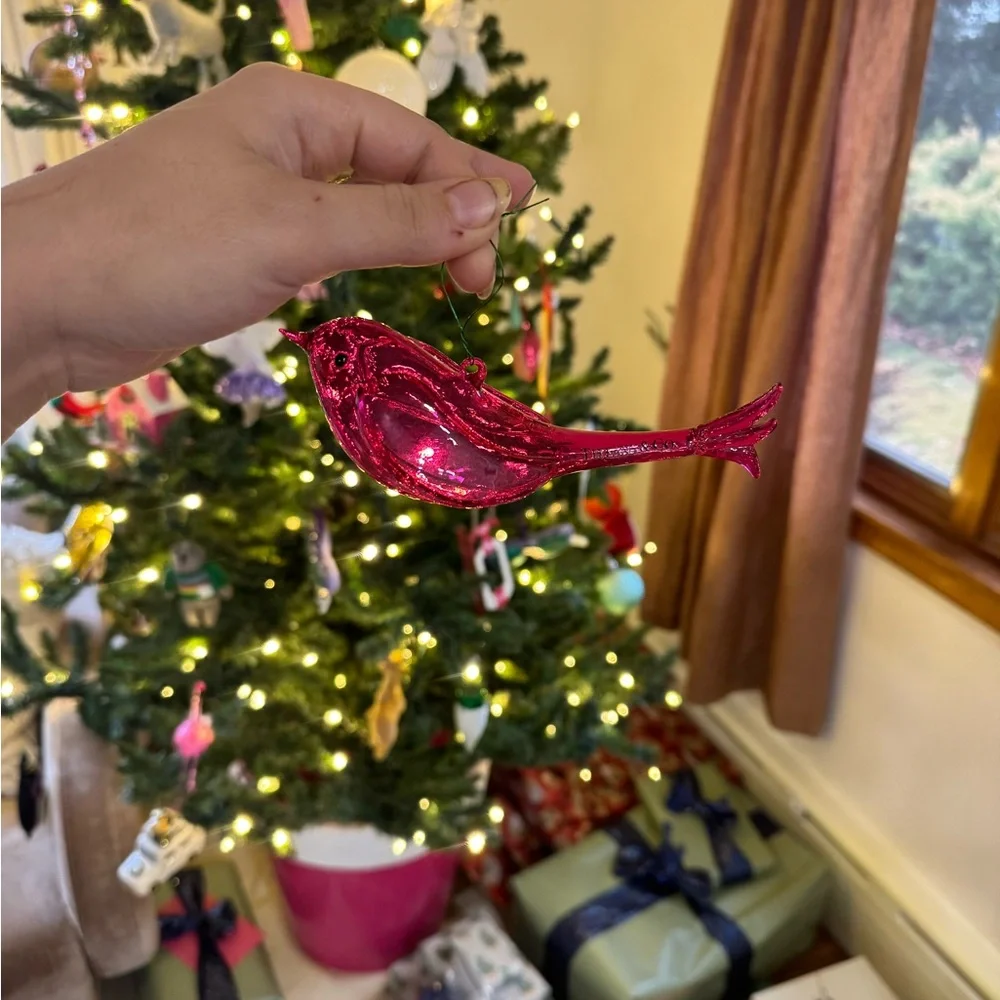 Tiffany and Co Hand Blown Glass Bird Ornament